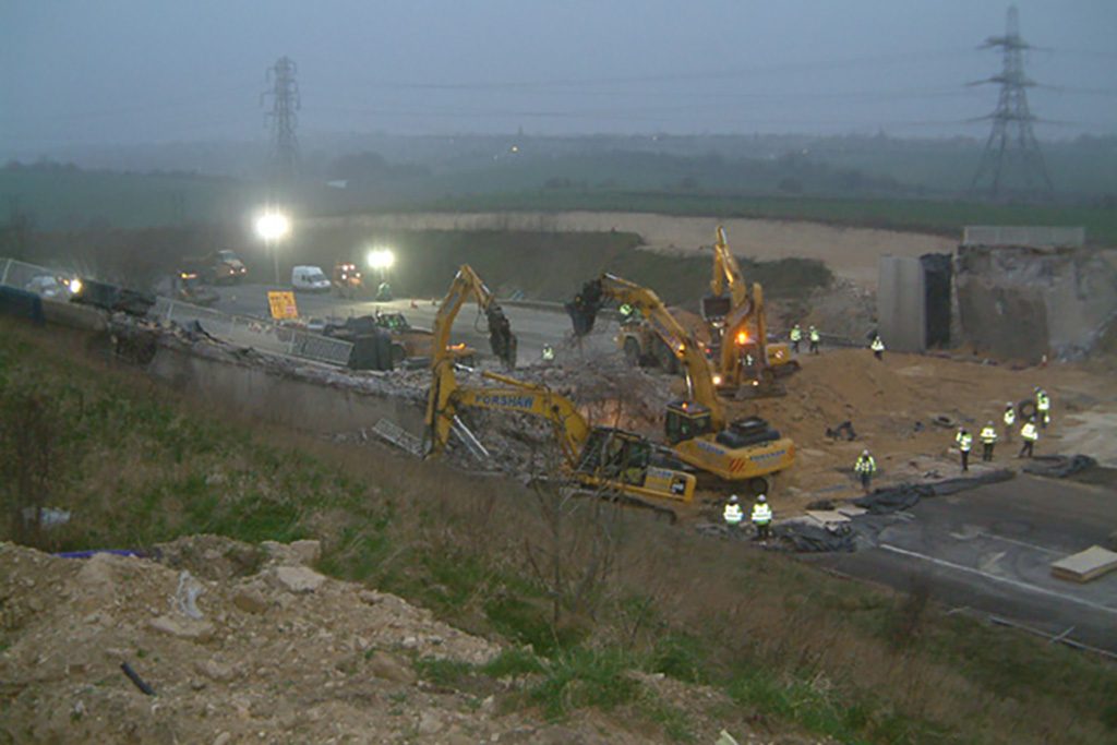 A1 Bridges Demolition, Yorkshire