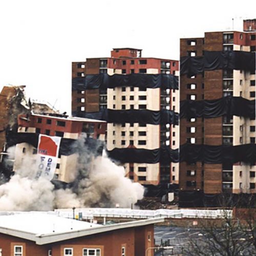 Moor Lane Flats Demolition Preston